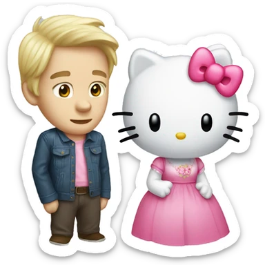 Hello kitty and dear Daniel  sticker