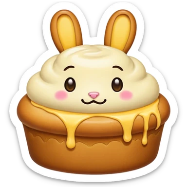 bun with butter sticker