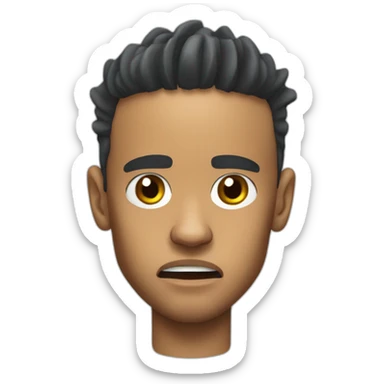 head of neymar who is afraid sticker