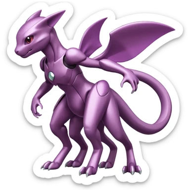 Miraidon-Genesect-Mewtwo-Fakémon-hybrid-creature (full body)  sticker