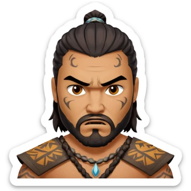 Khal Drogo  angry wihtout crown   from Games of throne character face only front face sticker