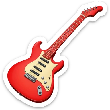 red electric guitar sticker