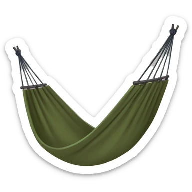 Olive green outdoor hammock sticker
