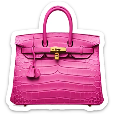 Birkin bag pink crocodile sticker