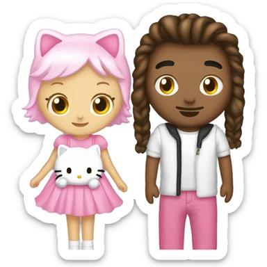 Hello kitty and dear Daniel  sticker