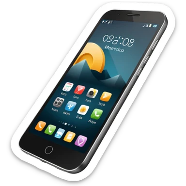 Quero uma desenho de celular e em baixo quero uma frase escrita ass vendendo esse celular em português  sticker