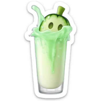 Glow man  cucumber milk splash sticker