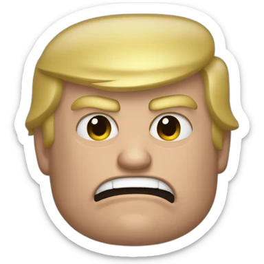 donald trump getting punched in the face sticker
