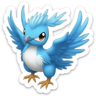 crazy funny stupid Articuno pokemon baby's realistic sticker