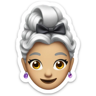 Ursula wearing a bow tie sticker