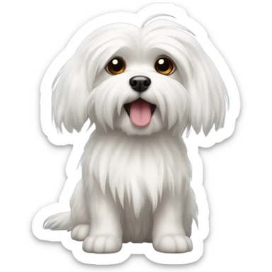 maltese dog sticker