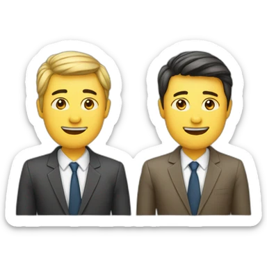 two-Colleagues-talking sticker