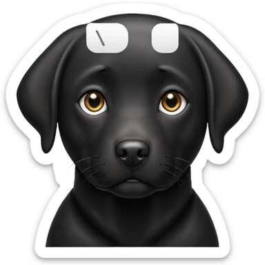 Black Labrador sticker