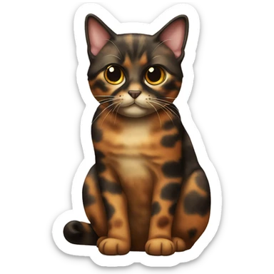 diluted tortoiseshell cat sticker