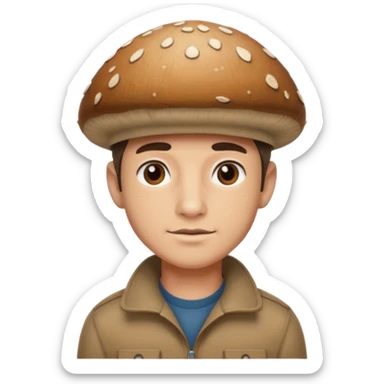 mushroom capped man
 sticker
