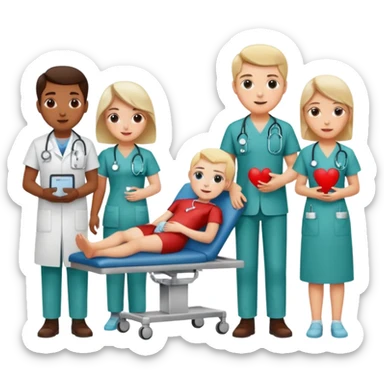 blood donation person team sticker