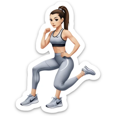 Melanie chisholm with a high ponytail wearing glamorous tight fitting athletic attire and Nike shoes sticker