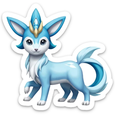 Primarina-Cobalion-Glaceon-Suicune-Amaura-fusion sticker