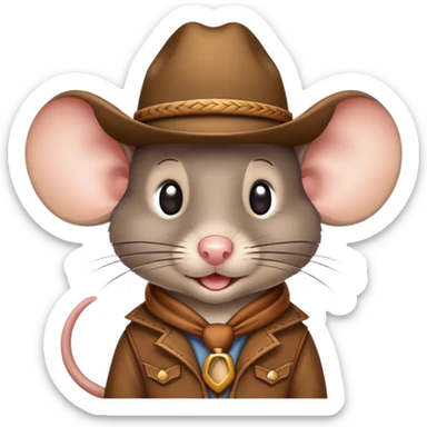 Ratón vaquero sticker
