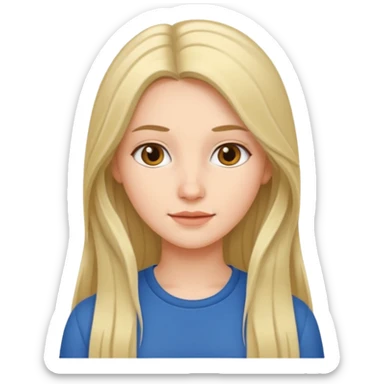 casual indoor female portrait sticker