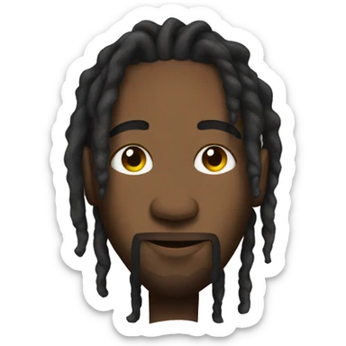 black rapper with dreads sticker