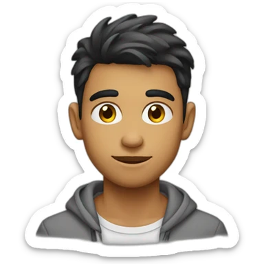 Chico adolescente usando anteojos sticker