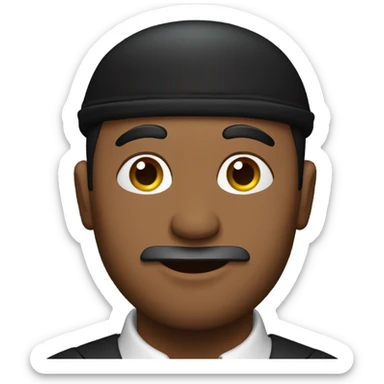 Homme noir avec une kippa sticker