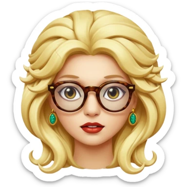 blondie Medusa Versace with glasses  sticker