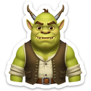 Shrek ogre sticker