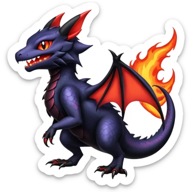 Shiny Epic Badass Gothic Noibat-Salandit-Litten-Hybrid sticker