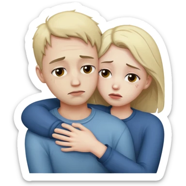 Two lovers breaking up sticker