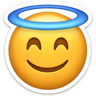 face with halo emoji sticker