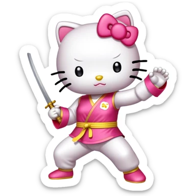 Hello kitty Kung fu sticker