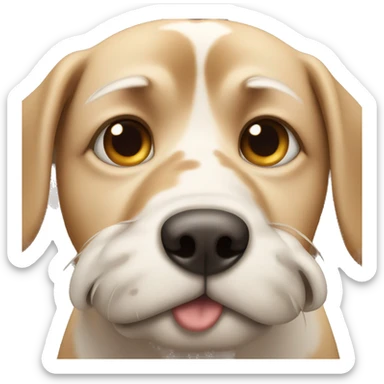 Dog with runny nose and eye bags sticker