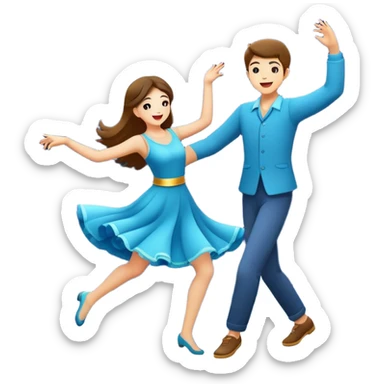 Dancing under the full moon sticker