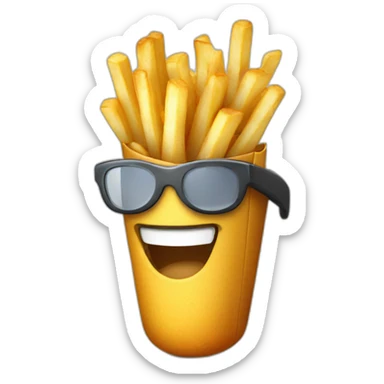frenchfries-fighter sticker