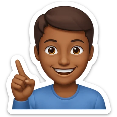 😍 + 😏 + 🫵🏽 combined  sticker