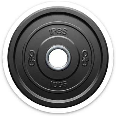 a black gym weight plate sticker