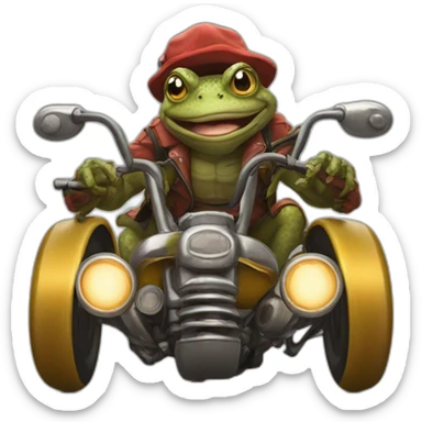 Hell toad motorbike riders sticker