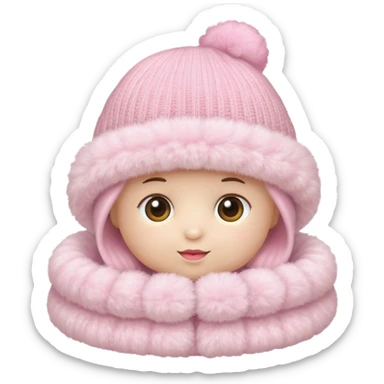 Baby pink hat  sticker