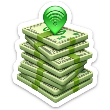 wifi money stack sticker