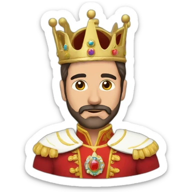 Moreno con corona de rey sticker