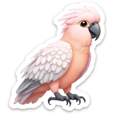 pink peach colored cockatoo sticker