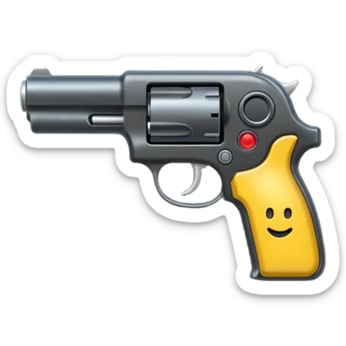   Un emoji con una nueve milímetro que sea realista con un emoji de venganza sticker