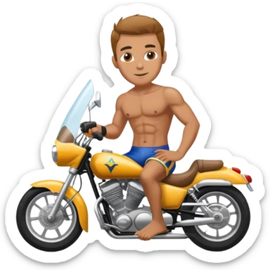 hombre sin camisa moto sbr Venezuela sticker