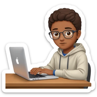 Mexican teen behind macbook sticker