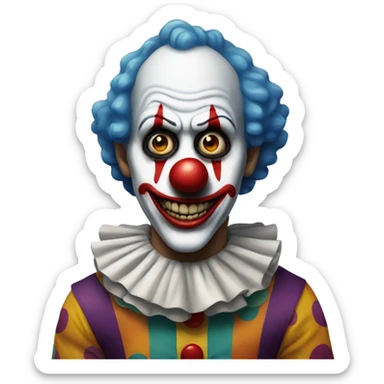 Creepy clown sticker