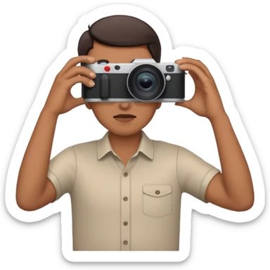 photographer taking a picture facing away from me sticker