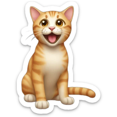 cat macarena sticker