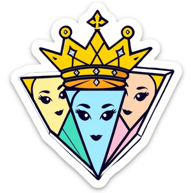 Queen four faces in diamond formation from Bohemian Rhapsody sticker